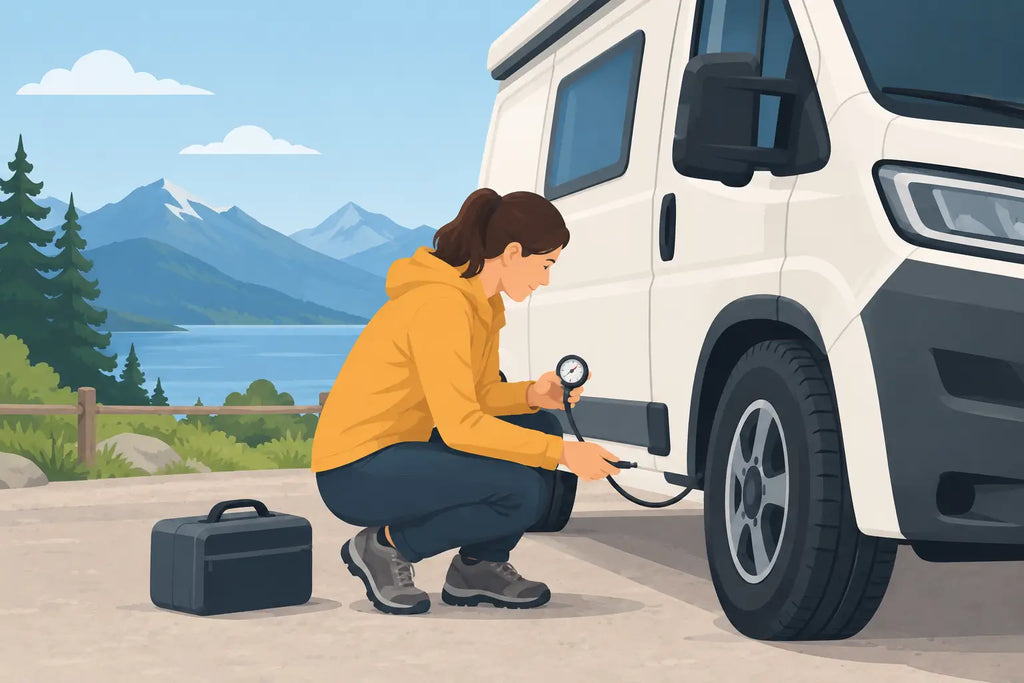 How to Check Campervan Tyre Pressure Safely