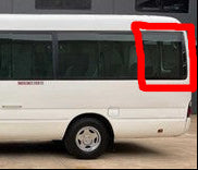 Solarscreen Toyota Coaster Fixed Left side windows Approx 73 cm wide X 63 cm high