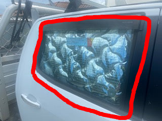 Dual Cab utes PAIR of rear passenger windows Solarscreen set