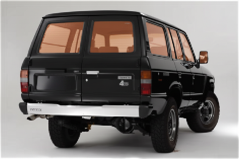Landcruiser 60 Series Barn Door - Orange Tint & Logo Blacked Out