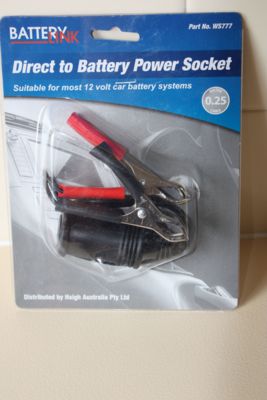 Direct to Battery Power Socket with Clamps