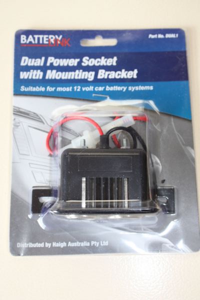 Dual Power Socket with Mounting Bracket